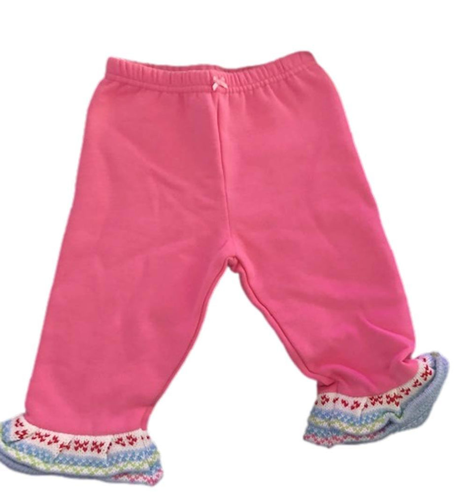 Hartstrings Pink Ruffle Knitted Pants 12 months
