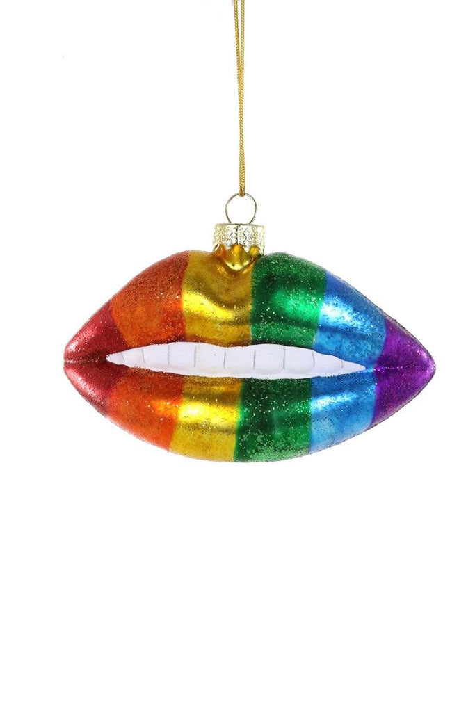 Cody Foster Pride Rainbow Lips Ornament