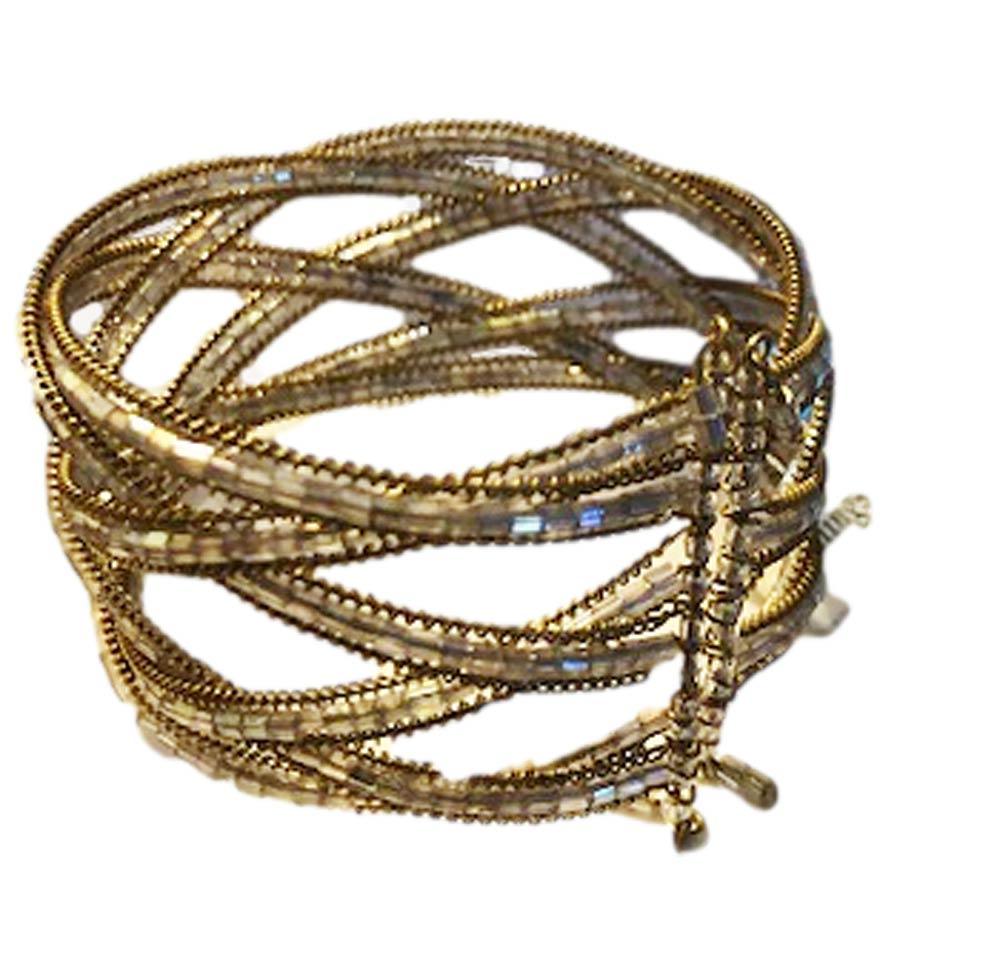 Mesh Bracelet with Opalescene Beads