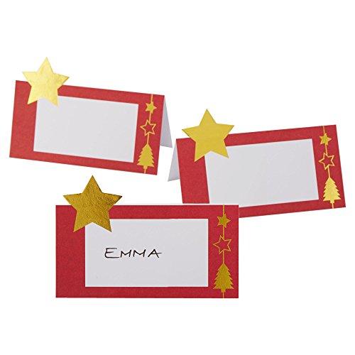 Dazzling Christmas Gold Star Place Cards