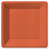 Design Design Sienna Color Pebble Dinner Square Paper Plates 8 ct