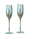 Two's Company Pop Fizz Clink! Blue Metallic Champagne Flutes (Set/2) - A Gifted Solution