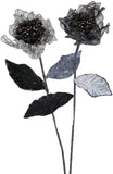 Katherine's Collection Black Peony Faux Flowers