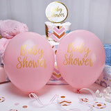 Pink and Gold Baby Shower Balloons