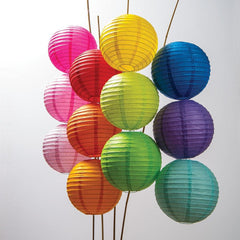 Multicolor 8" Paper Lanterns (12 ct) - A Gifted Solution