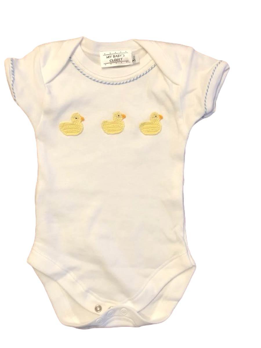 Baby One Piece with Duck Appliques