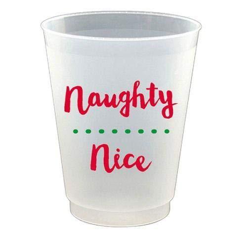 Slant Naughty Nice 16 oz Plastic Cups