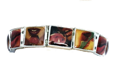 Red Hot Sexy Lips Tile Bracelet - A Gifted Solution