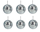 Silver Mirror Ball Ornaments Set 6 - A Gifted Solution