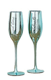 Two's Company Pop Fizz Clink! Blue Metallic Champagne Flutes (Set/2) - A Gifted Solution
