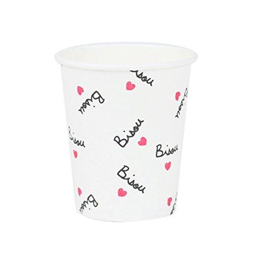 Bisou and Hearts Paper Cups (8 Ct)
