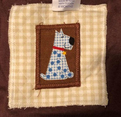 Patchwork Dog Pattern Infant Shorts with Matching Tee and Hat - A Gifted Solution