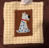 Patchwork Dog Pattern Infant Shorts with Matching Tee and Hat - A Gifted Solution