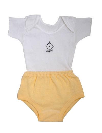 White Onesie with Yellow Terry Diaper Cover