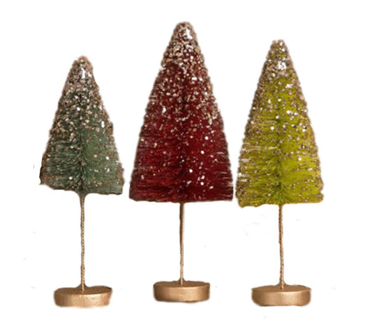 Bethany Lowe Jewel Long Stem Bottle Brush Trees