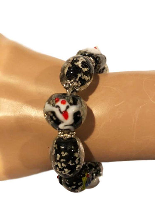 Ghost Venetian Glass Beaded Bracelet - A Gifted Solution