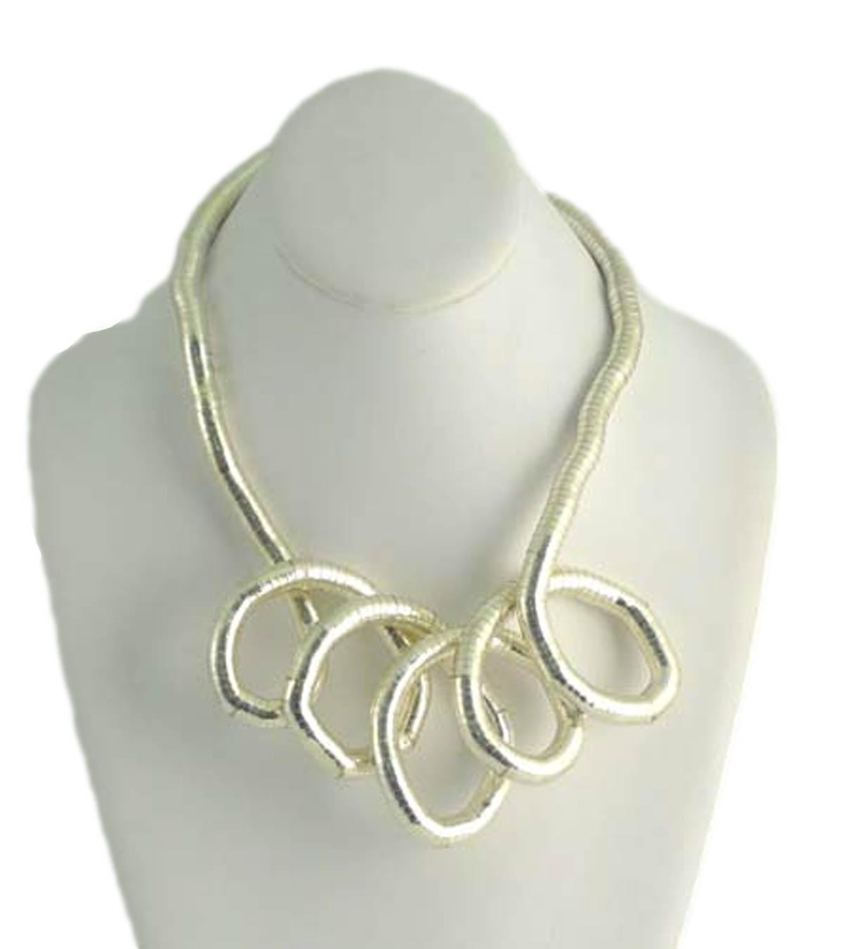 Silver Snake Bendable Necklace
