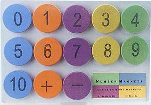 Handpainted Wooden Numbers Magnets (Set/26)