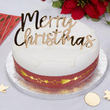 Gold Foil Merry Christmas Cake Topper