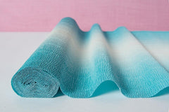 Ombre Color Heavy Italian Blue Crepe Paper Roll - A Gifted Solution